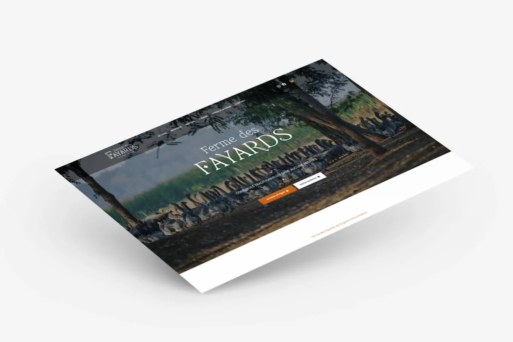 Projet Artefact Design - Ferme des Fayards - site web